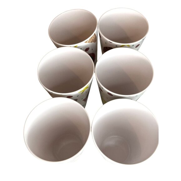 Temptations By Tara Melamine Seashells Tailgate Summer Beach Set of Six Cups - Picture 8 of 9